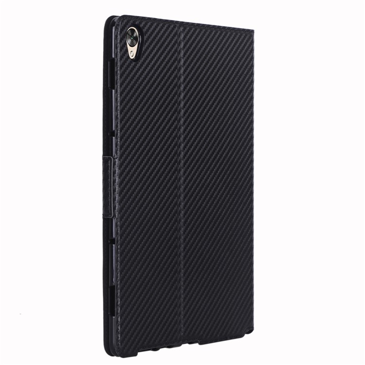 WY-1595A Ultra-thin Carbon Fiber Skin Stand Leather Tablet Cover for Huawei MediaPad M6 10.8-inch - Black-5