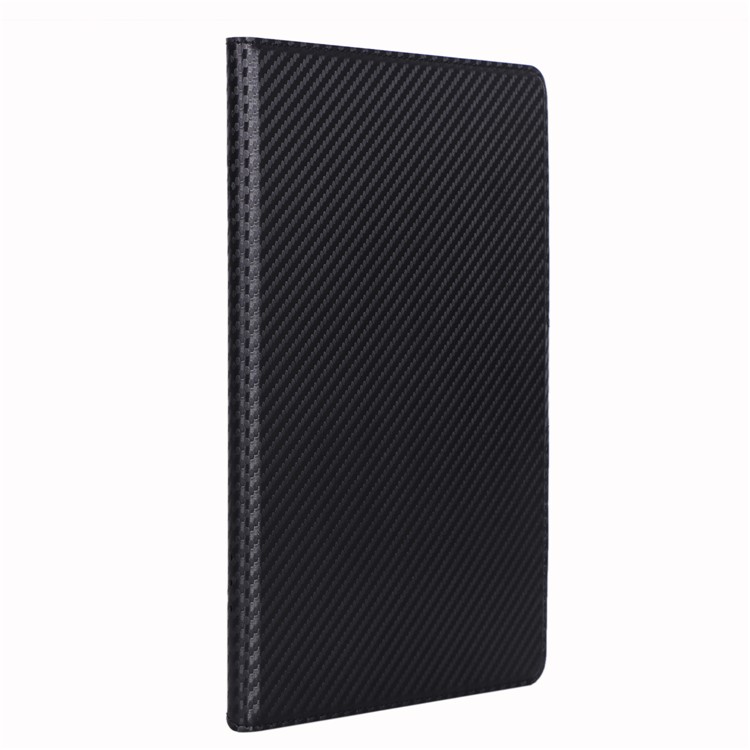 WY-1595A Ultra-thin Carbon Fiber Skin Stand Leather Tablet Cover for Huawei MediaPad M6 10.8-inch - Black-6