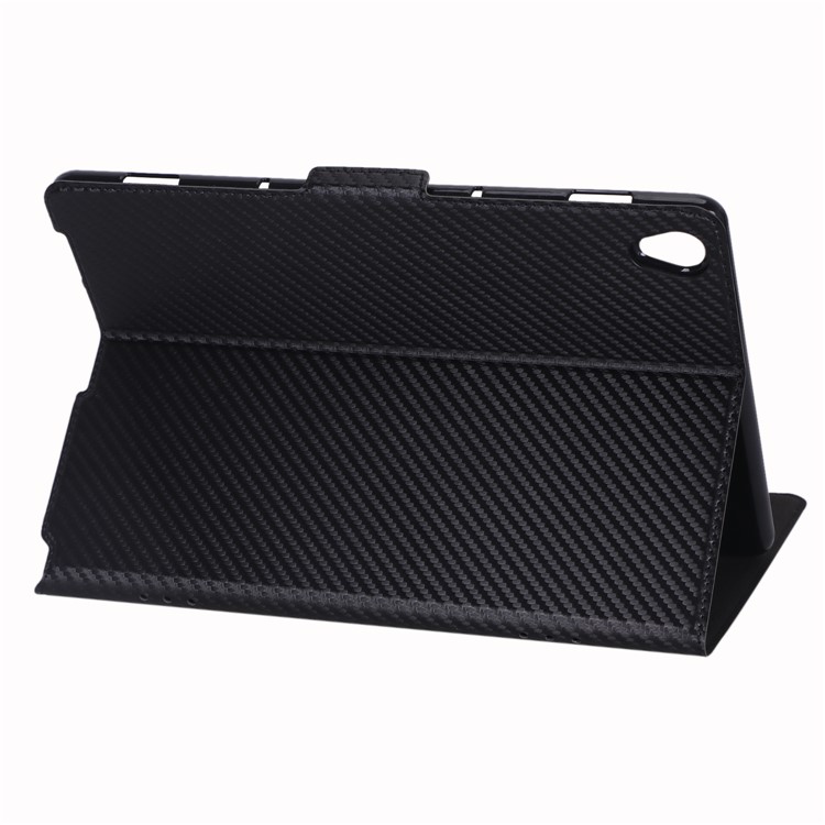 WY-1595A Ultra-thin Carbon Fiber Skin Stand Leather Tablet Cover for Huawei MediaPad M6 10.8-inch - Black-9