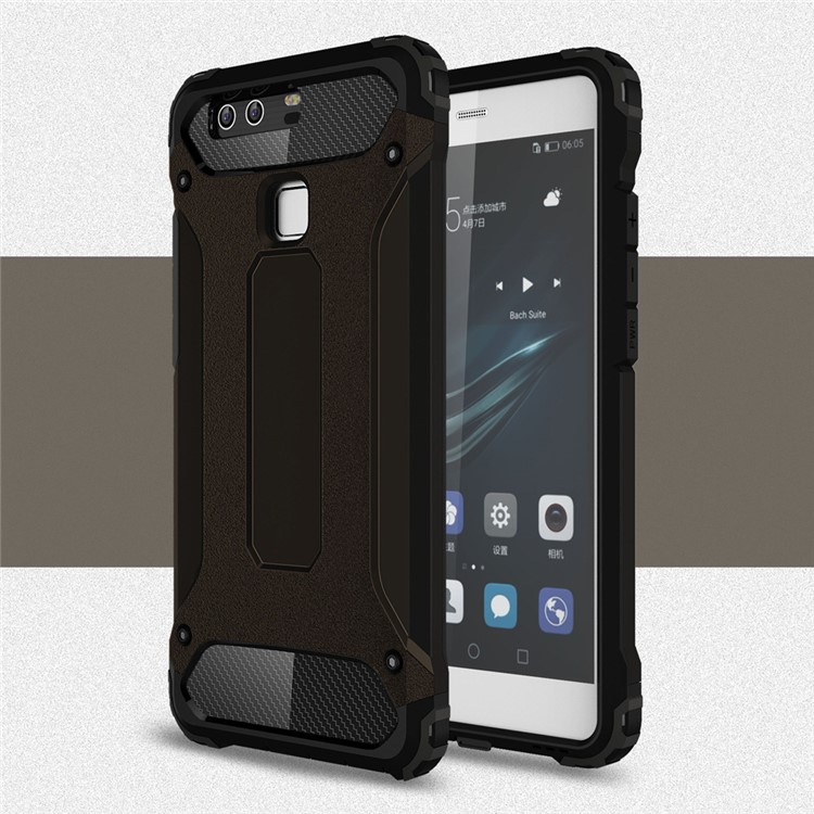 Armor Guard PC + TPU Hybrid Case for Huawei P9 - Black-1