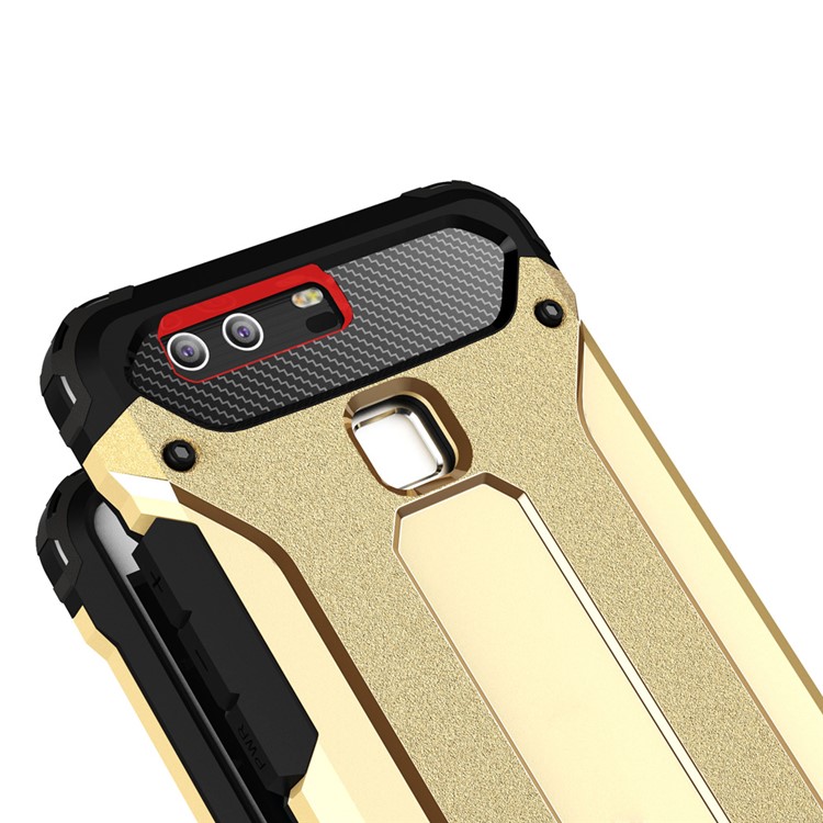 Armor Guard PC + TPU Combo Case Protector for Huawei P9 - Gold-7