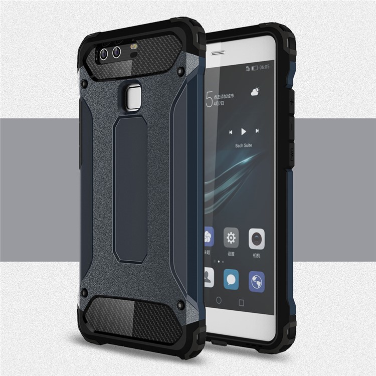 Armor Guard PC + TPU Combo Cover for Huawei P9 - Dark Blue-1
