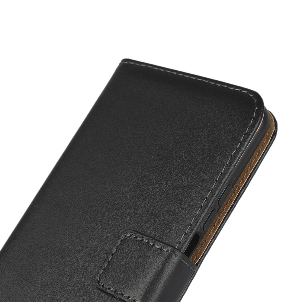 Genuine Leather Wallet Stand Mobile Phone Case for Huawei Honor 20 / nova 5T - Black-7