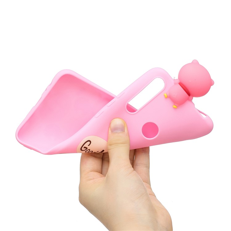 3D Animal Doll Decor Soft TPU Phone Shell for Huawei P Smart Z/Y9 Prime 2019 - Pig-6