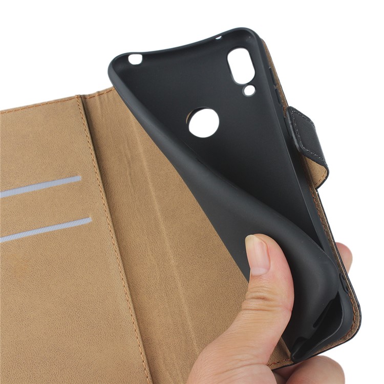 Estojo De Carteira De Couro Genuíno Para Huawei Y7 (2019)-12