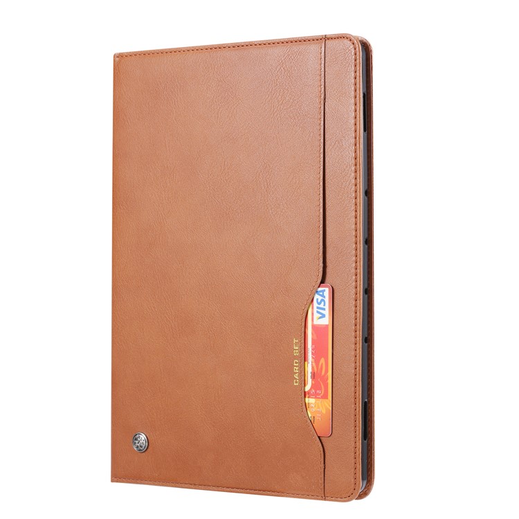 Auto-absorbed PU Leather Wallet Stand Tablet Cover Case for Huawei MediaPad M6 10.8-inch - Light Brown-2