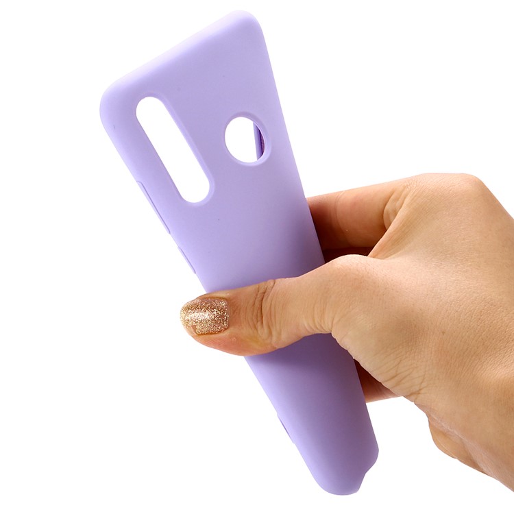 Soft Liquid Silicone Phone Back Cover for Huawei Honor 9X (Global)/ P Smart Z / Y9 Prime 2019 - Purple-3