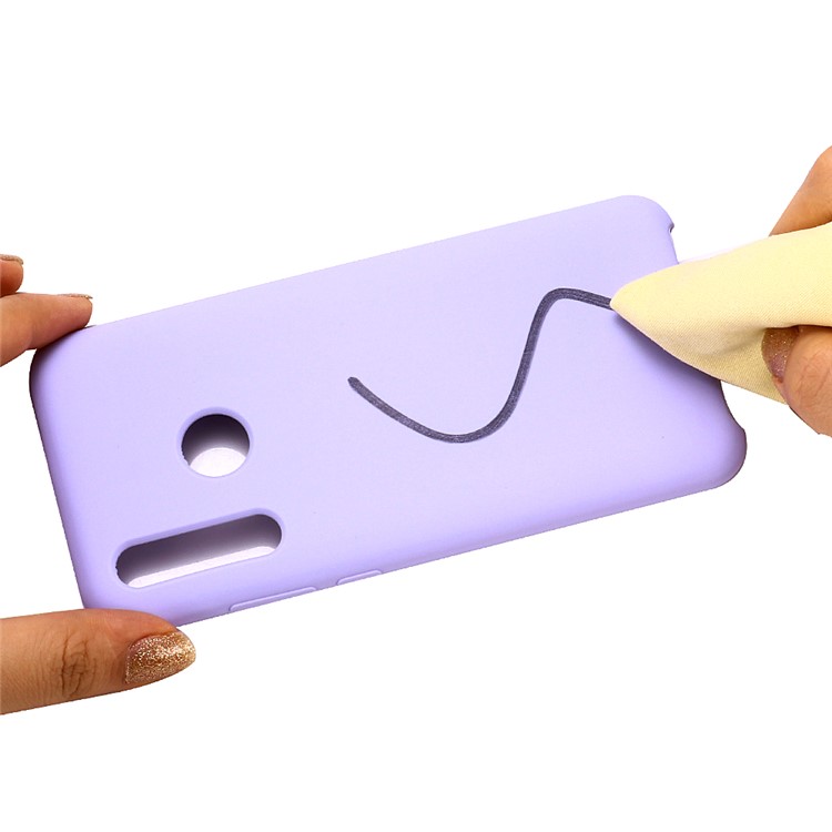 Soft Liquid Silicone Phone Back Cover for Huawei Honor 9X (Global)/ P Smart Z / Y9 Prime 2019 - Purple-4
