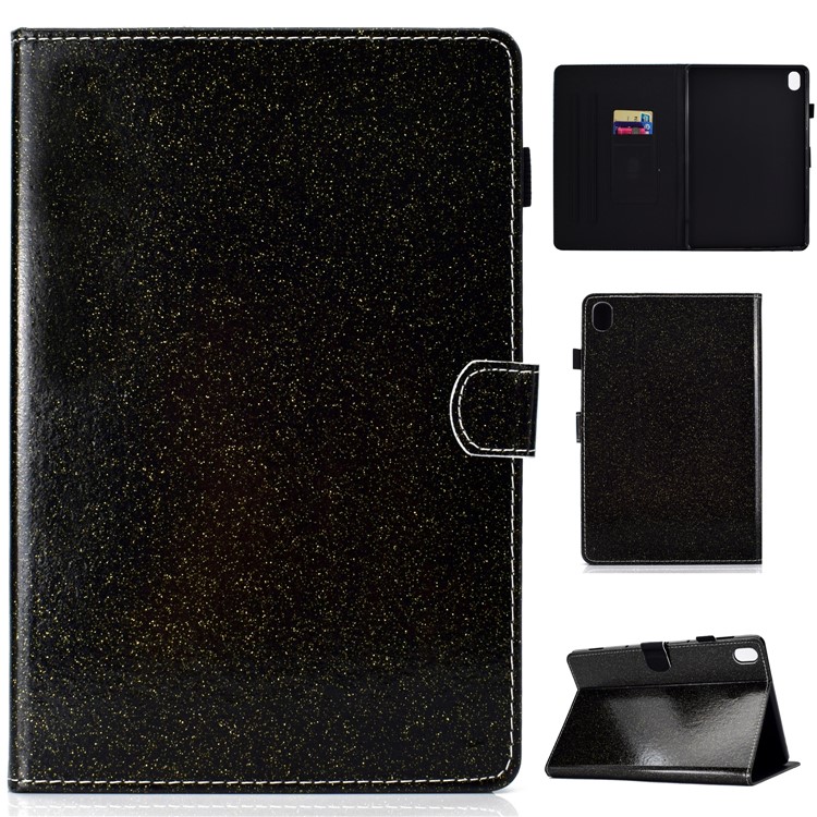 Flash Powder PU Leather Tablet Covering for Huawei MediaPad M6 10.8-inch - Black-1