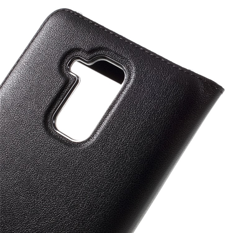 Plastic Dual Window Leather Flip Case for Huawei Honor 5c / GT3 - Black-5