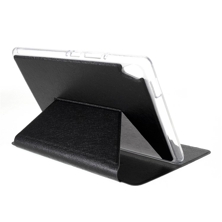 Silk Texture Tri-fold Leather Tablet Case with Stand for Huawei MediaPad M6 8.4-inch - Black-13