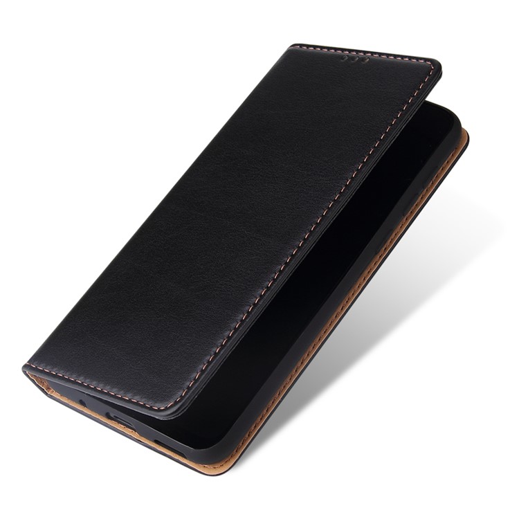 Leather Wallet Stand Flip Phone Case Shell for Huawei nova 5 / nova 5 Pro - Black-4