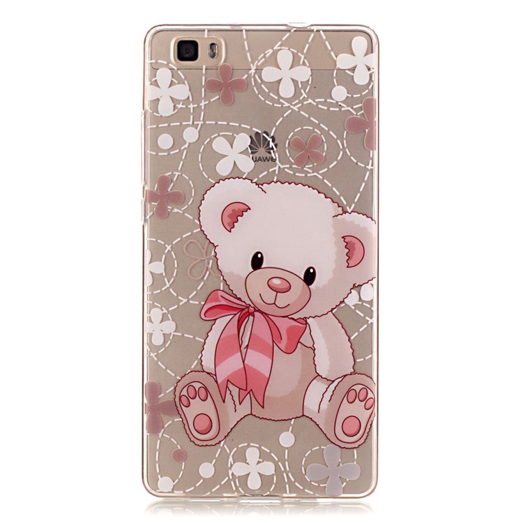 High Clear TPU & IMD Skin Case for Huawei Ascend P8 Lite - Adorable Bear-2
