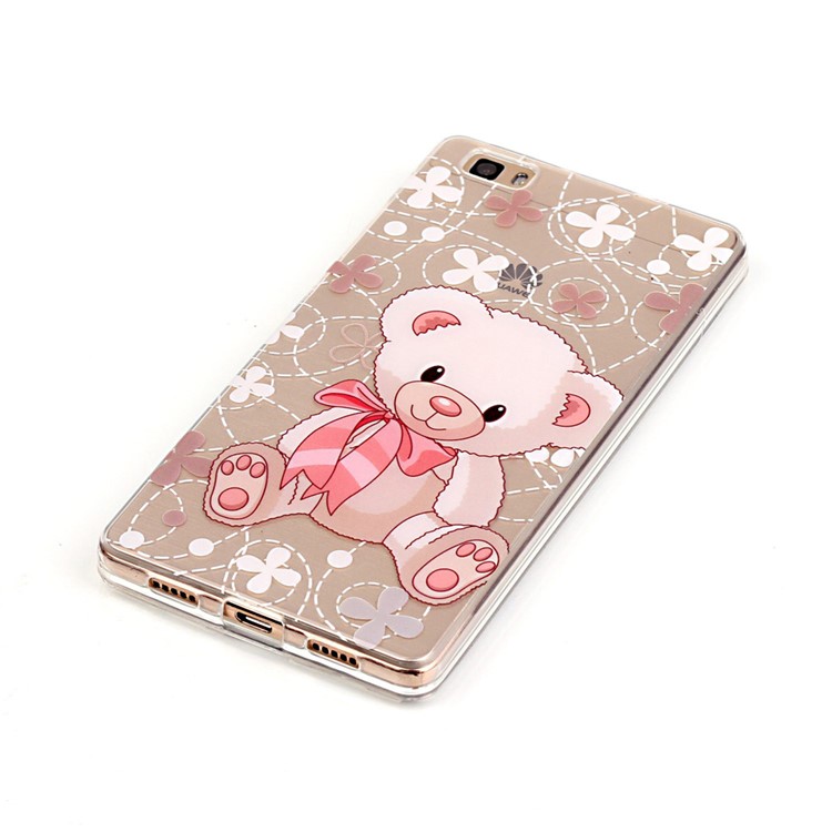 High Clear TPU & IMD Skin Case for Huawei Ascend P8 Lite - Adorable Bear-3