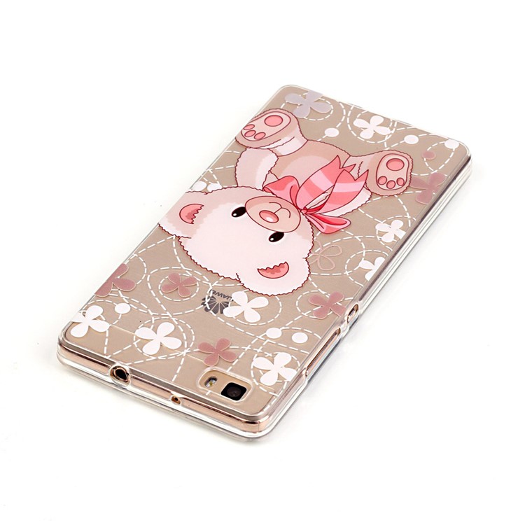 High Clear TPU & IMD Skin Case for Huawei Ascend P8 Lite - Adorable Bear-4