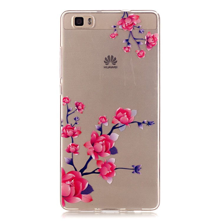 Super Clear Gel TPU & IMD Skin Case for Huawei Ascend P8 Lite - Blooming Flowers-2