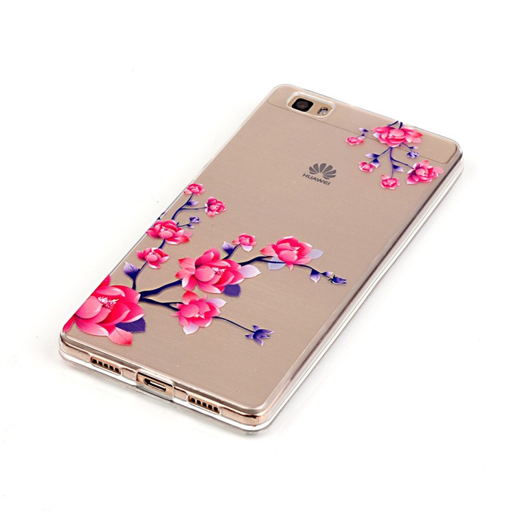 Super Clear Gel TPU & IMD Skin Case for Huawei Ascend P8 Lite - Blooming Flowers-3