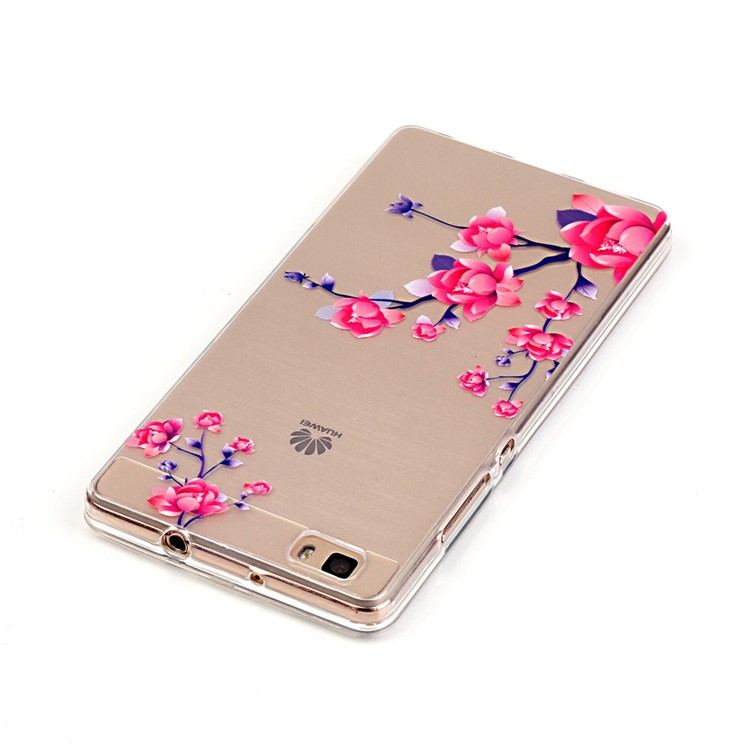 Super Clear Gel TPU & IMD Skin Case for Huawei Ascend P8 Lite - Blooming Flowers-4