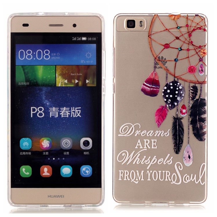 IMD Skin TPU High Clear Phone Cover for Huawei Ascend P8 Lite - Dream Catcher-1