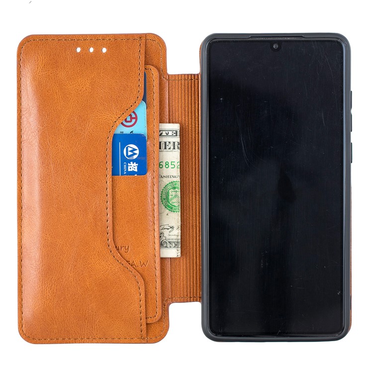 HAOXFA.W Removable Card Slots Flip Leather Wallet Phone Case for Huawei P30 - Brown-10