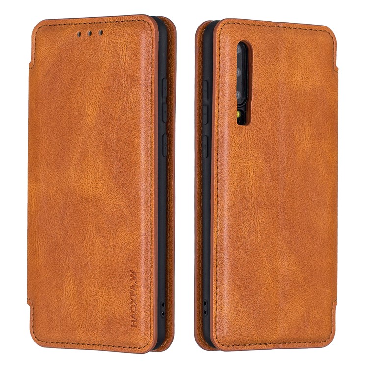 HAOXFA.W Removable Card Slots Flip Leather Wallet Phone Case for Huawei P30 - Brown-2