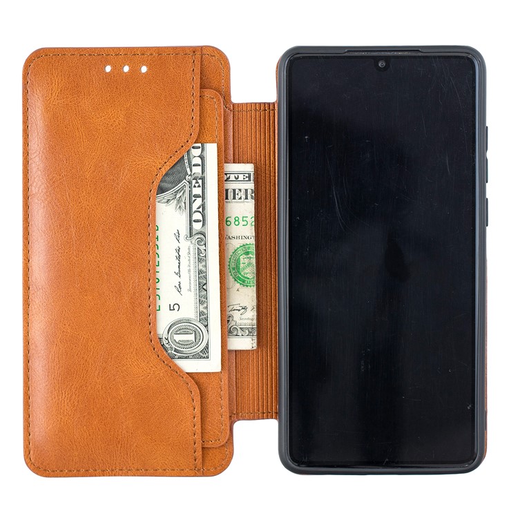HAOXFA.W Removable Card Slots Flip Leather Wallet Phone Case for Huawei P30 - Brown-9