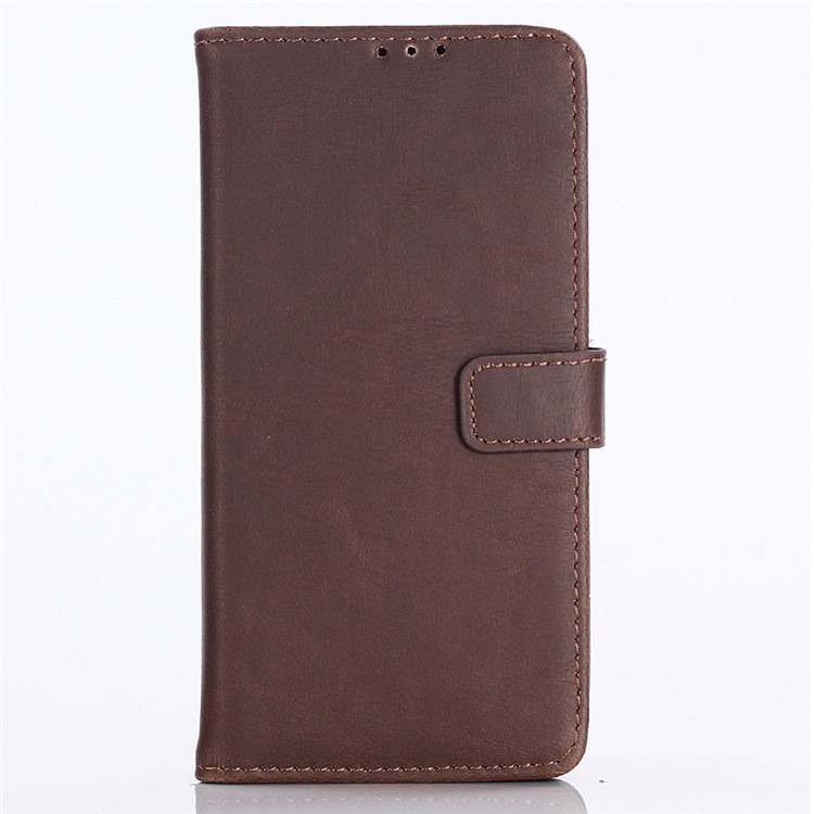 Crazy Horse Leather Wallet Phone Cover for Huawei nova 5 Pro/nova 5 - Coffee-2