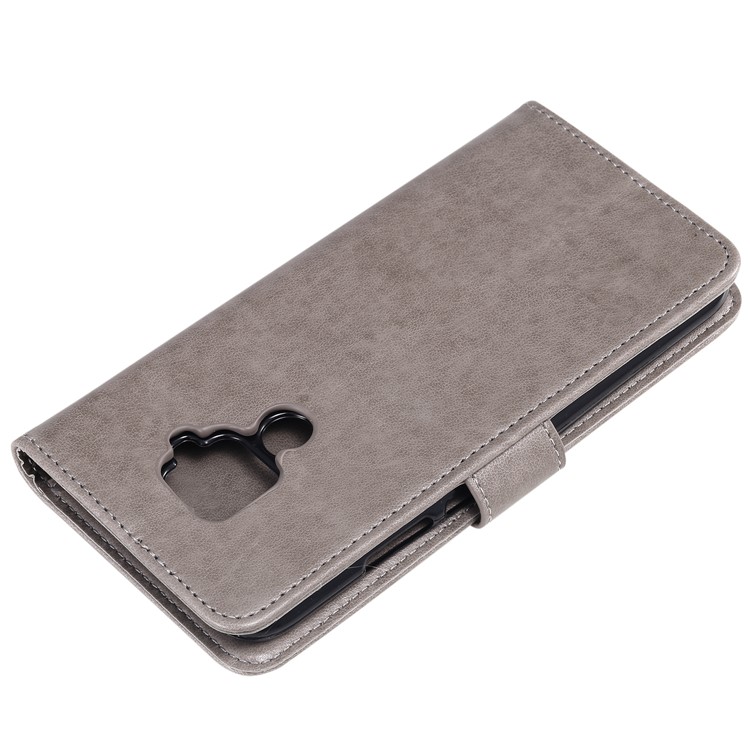 Impresión Búhos Patrón Billetera Soporte Carcasa De Cuero Para Huawei Mate 30 Lite / Nova 5i - Gris-6