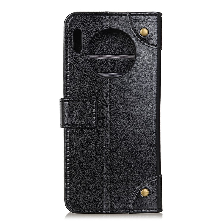 Nappa Texture Wallet Leather Phone Casing for Huawei Mate 30 Pro - Black-3