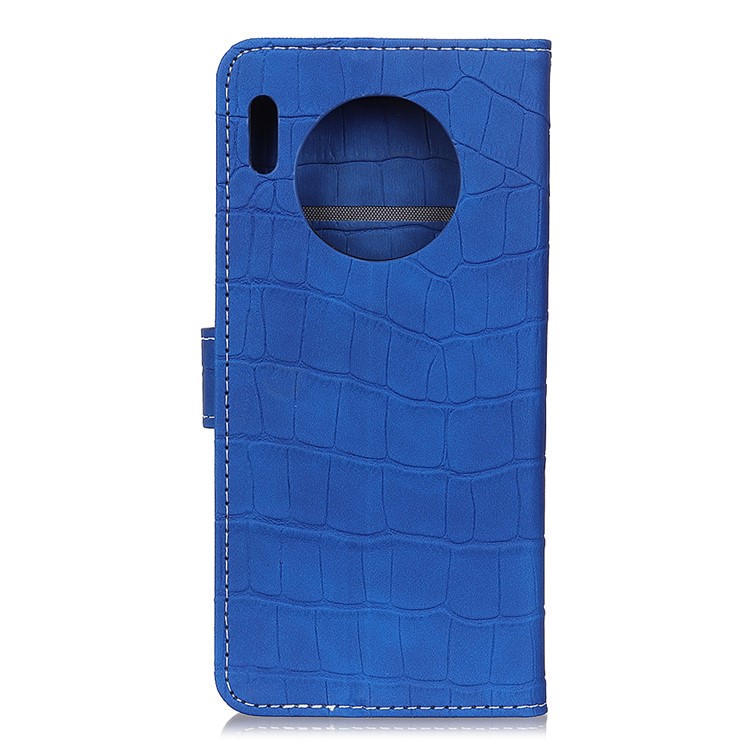Etui Portefeuille En Cuir Façon Crocodile Avec Étui À Rabat En Cuir - Bleu Ciel-3