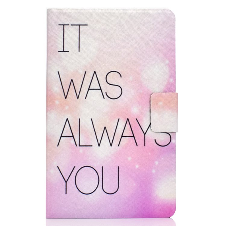 Pattern Printing Leather Stand Tablet Cover for Huawei MediaPad M6 8.4-inch - It was always you-2