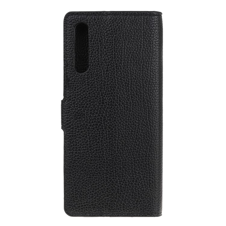 Litchi Skin Leather Wallet Stand Phone Case for Huawei Honor 9X/9X Pro - Black-3