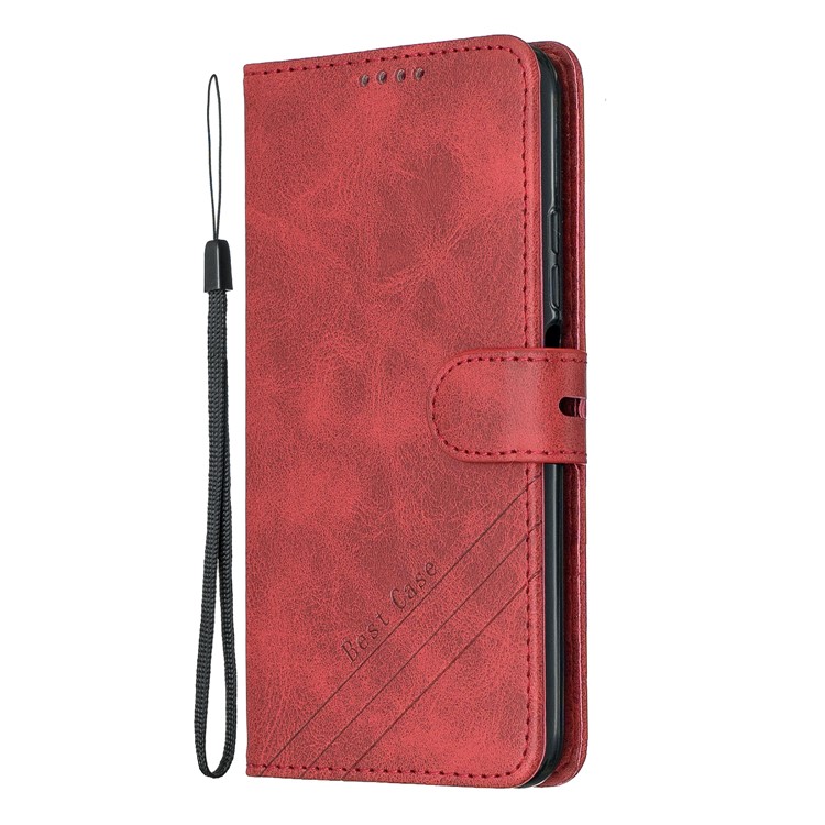 Funda De Cuero Con Ranuras Para Tarjetas Para Huawei Honor 20 Pro - Rojo-2