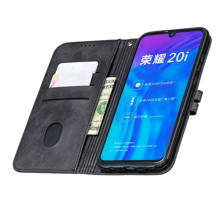 Wallet Leather Stand Case for Huawei P Smart Plus 2019 / Enjoy 9s/ Maimang 8 / Honor 20i / Honor 10i / Honor 20 Lite / Honor 10 Lite / P Smart (2019) - Black-8