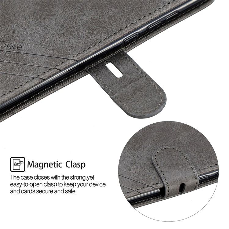 Wallet Leather Stand Case for Huawei P Smart Plus 2019 / Enjoy 9s/ Maimang 8 / Honor 20i / Honor 10i / Honor 20 Lite / Honor 10 Lite / P Smart (2019) - Grey-7