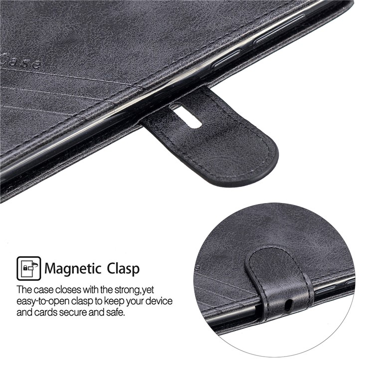 Brieftasche Ledertasche Für Huawei Y5 (2018) / Y5 Prime (2018) / Ehre 7s / Ehrenspiel 7 - Schwarz-7