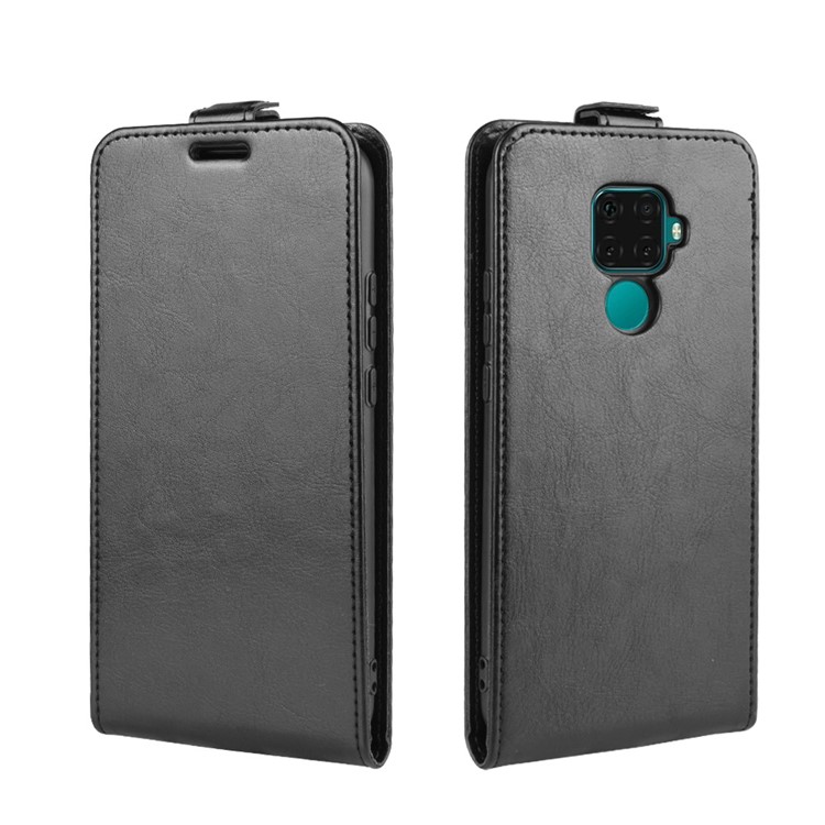 Crazy Horse Vertical Flip Leather Phone Case for Huawei Mate 30 Lite/Nova 5i Pro - Black-2