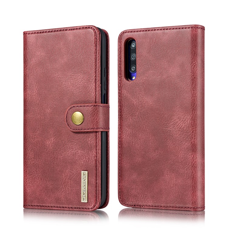 DG.MING Detachable 2-in-1 Split Leather Wallet Shell + PC Back Case for Huawei Honor 9X / 9X Pro - Red-2