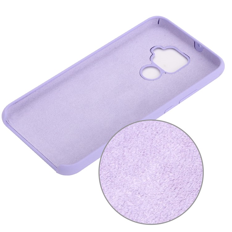 Soft Liquid Silicone Phone Back Cover Casing for Huawei Mate 30 Lite / nova 5i Pro - Purple-3