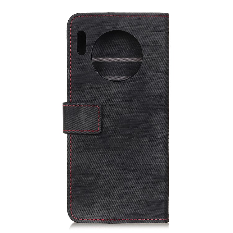 Jeans Cloth Wallet Stand Leather Phone Cover for Huawei Mate 30 - Black-10