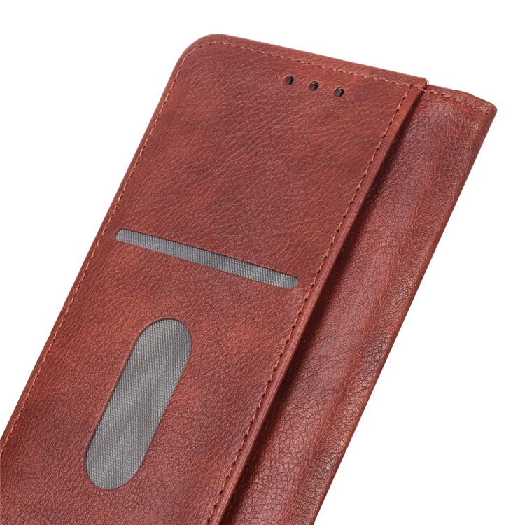 Auto-absorbed Litchi Texture Split Leather Wallet Stand Case for Huawei Mate 30 - Brown-6