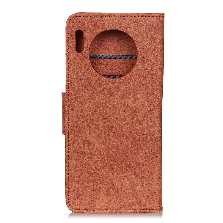 Litchi Skin PU Leather Wallet Case for Huawei Mate 30 - Brown-9