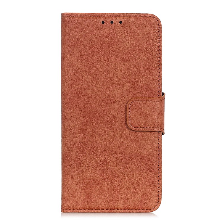 Litchi Skin Wallet Leather Stand Case for Huawei Mate 30 Pro - Brown-2