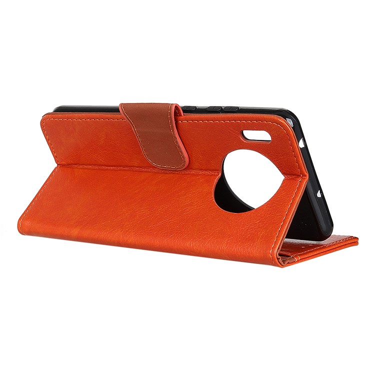 Nappa Texture Split Leather Wallet Stand Case for Huawei Mate 30 Pro - Orange-11