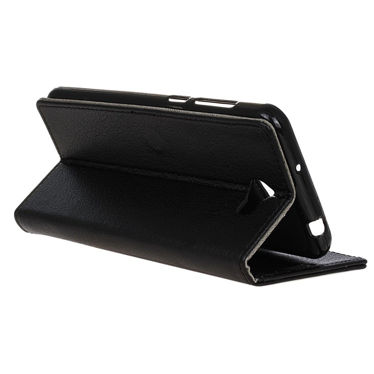 Litchi Skin Leather Wallet Case for Huawei Y5II / Y5II - Black-5