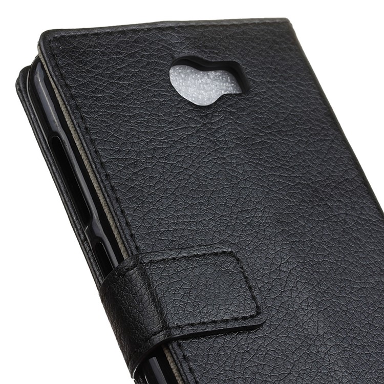 Litchi Skin Leather Wallet Case for Huawei Y5II / Y5II - Black-7