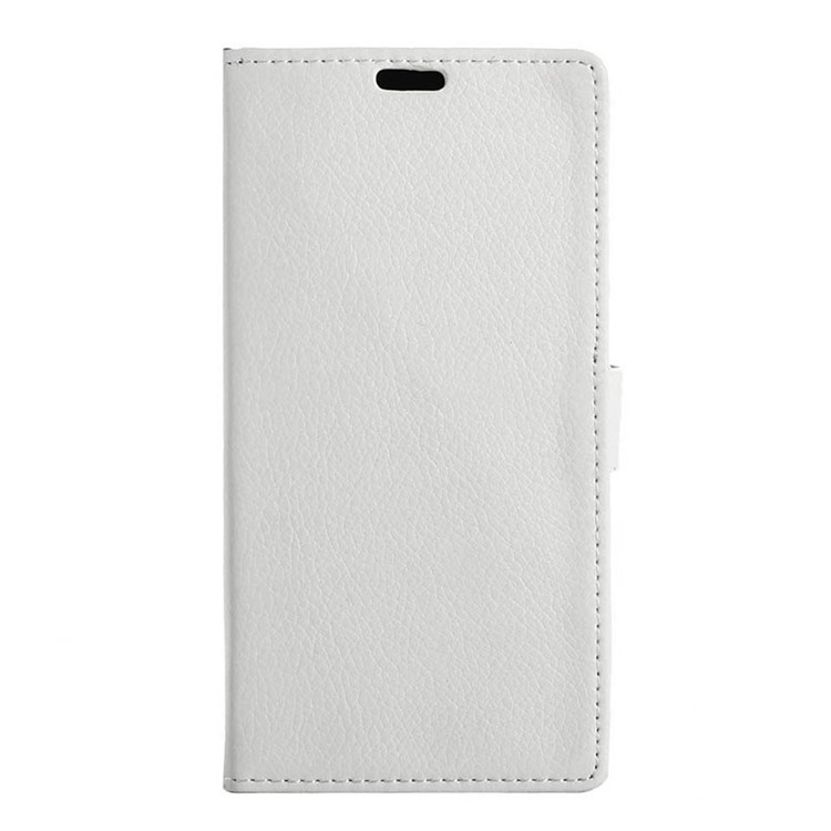 Litchi Skin Leather Wallet Cover for Huawei Y5II / Y5II - White-1