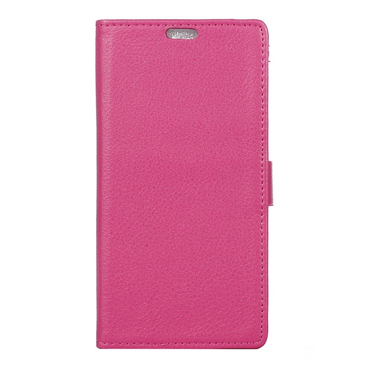 Litchi Skin Leather Wallet Cover Case for Huawei Y5II / Y5II - Rose-1