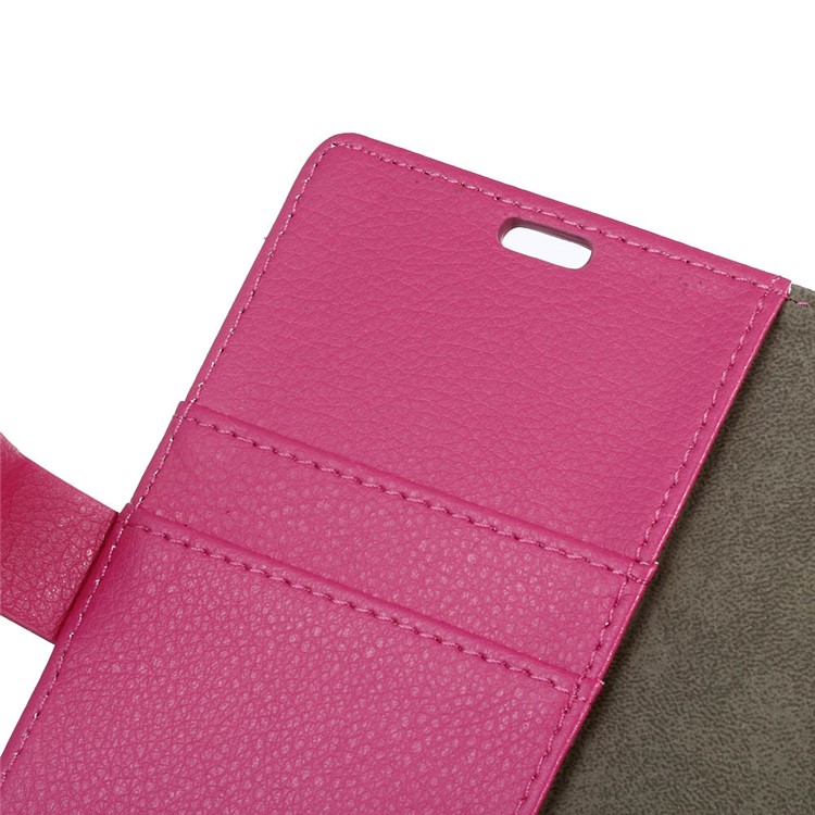 Litchi Skin Leather Wallet Cover Case for Huawei Y5II / Y5II - Rose-6