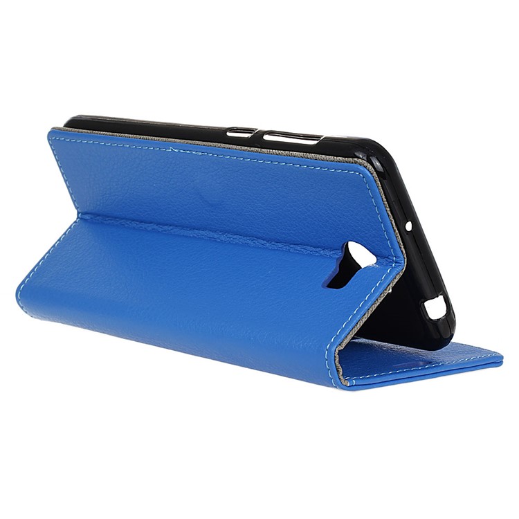 Litchi Skin Phone Leather Wallet Case for Huawei Y5II / Y5II - Blue-5
